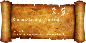 Keresztessy Zerind névjegykártya